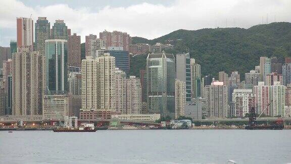 中国香港维多利亚港的摩天大楼