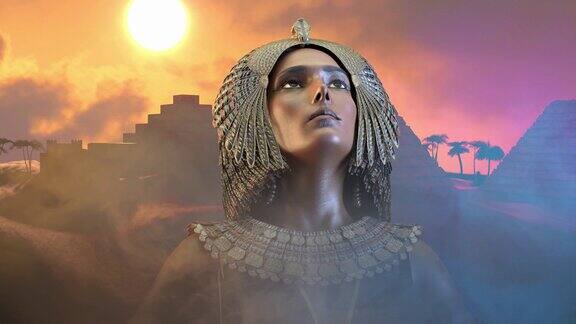 埃及艳后七世纪埃及3D渲染