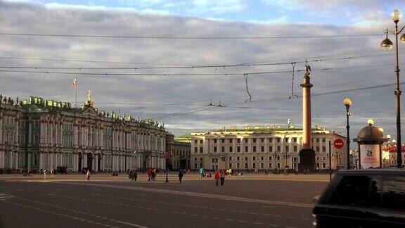 圣彼得堡的宫殿广场4K