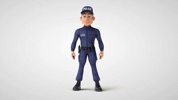 有趣的3D卡通警察