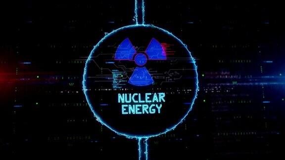 电子圈中的核能符号全息图