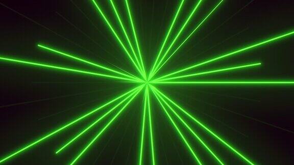 霓虹灯绿色led光几何线条