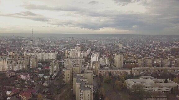 伊万诺-弗兰克夫斯克市鸟瞰图乌克兰