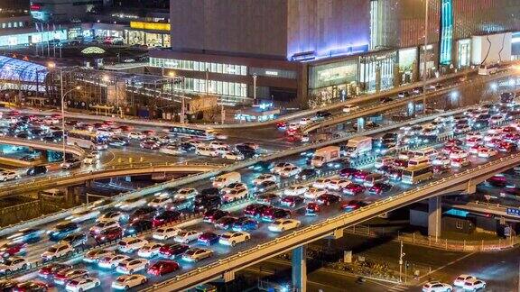 北京高峰时段的交通拥堵