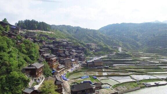 贵州西乡千湖庙村地标4k