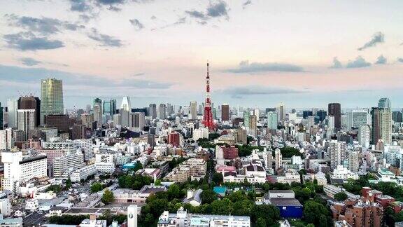东京从日落到黄昏