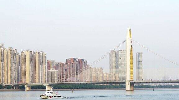 广州的高楼大厦和现代化的大桥