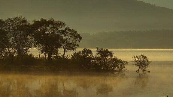 日原湖美丽的早晨