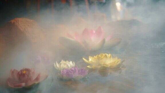 莲花在雾中