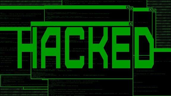 黑客入侵的计算机代码动画