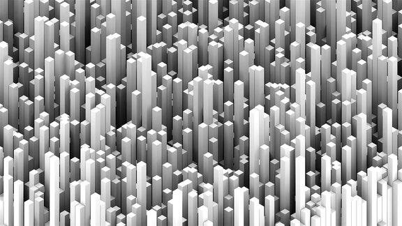 许多抽象的矩形块光学错觉现代计算机生成的3D渲染背景