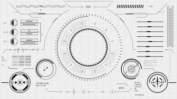 未来的用户界面与HUD和信息图表元素虚拟技术背景
