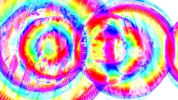 移动旋转抽象画彩虹无缝循环背景动画新的质量艺术快乐多彩的动态通用酷漂亮的视频片段
