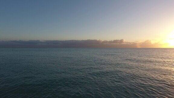 美丽的日落在迈阿密佛罗里达