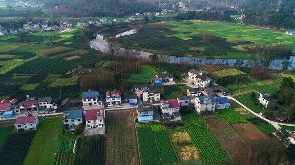 航空中国乡村景观