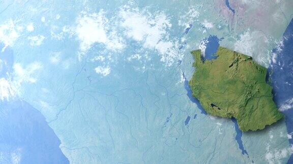 坦桑尼亚在地球变焦后突然出现(有alphamatte)