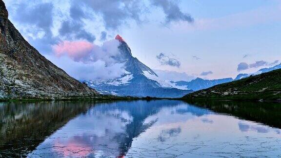 4K:Matterhorn在SunriseTimeLapse瑞士