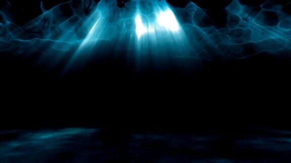 在海底飞行的照相机带有光线