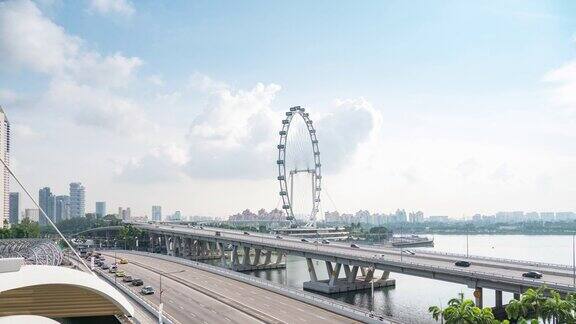 新加坡城市高速公路上的交通延时
