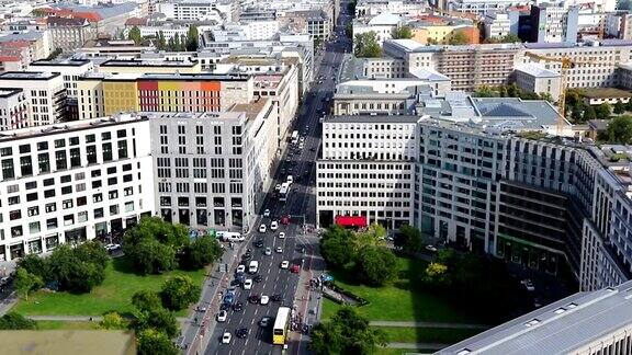 德国柏林市中心鸟瞰图