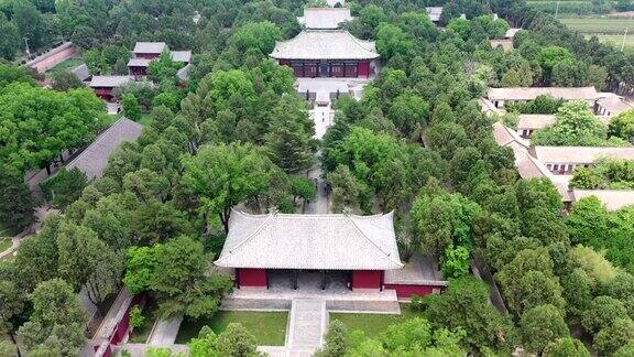 运城市永乐宫寺航拍图