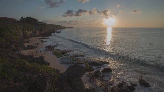 TegalWangi海滩巴厘岛日落时间流逝