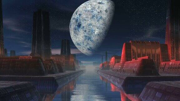 《异形之城与大月亮