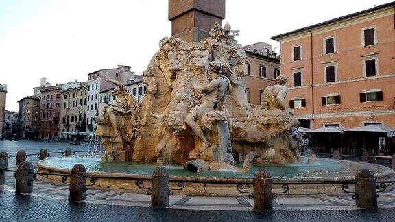 罗马有四条河的喷泉