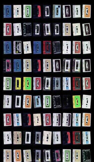 不同的复古盒式磁带