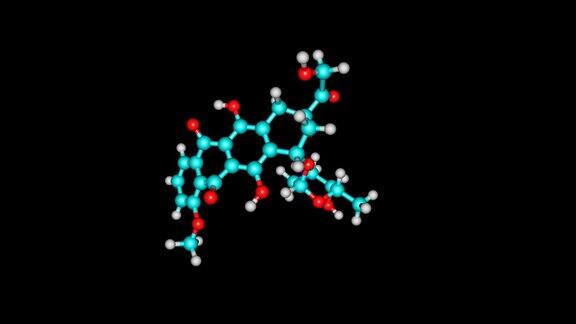 旋转阿霉素药物分子结构