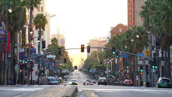 美国加州洛杉矶世界著名的好莱坞林荫大道