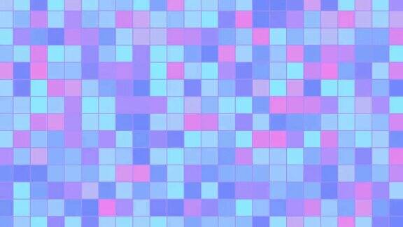 抽象方块图案动画循环运动背景活墙纸粉红色紫色马赛克纹理几何形状现代模板设计闪烁的色彩柔和的颜色变化