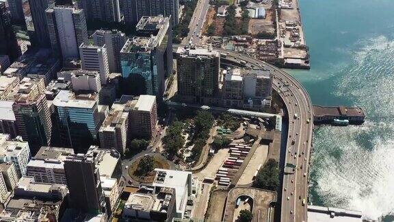 鸟瞰图香港工业区