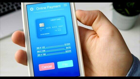 使用智能手机应用程序支付信用卡账单