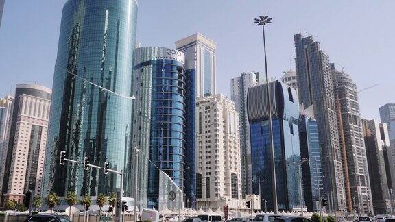 卡塔尔多哈建筑和生活在卡塔尔