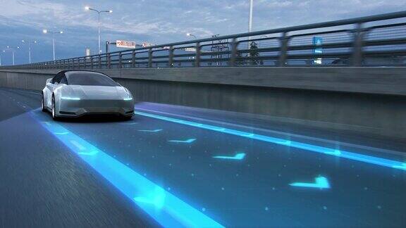 未来科技自动驾驶技术动画