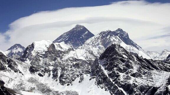 珠穆朗玛峰Nuptse和Lhotse