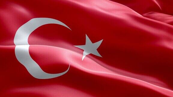 土耳其国旗波浪图案可循环元素