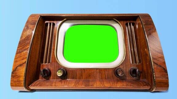 彩色背景的复古电视