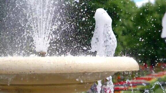 喷泉中的水滴慢镜头180帧秒