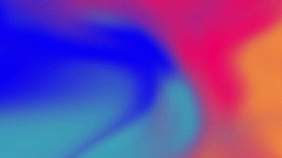 三维梯度彩色抽象液体大理石纹理流体艺术抽象的蓝色红色设计漩涡背景视频3D渲染60fps