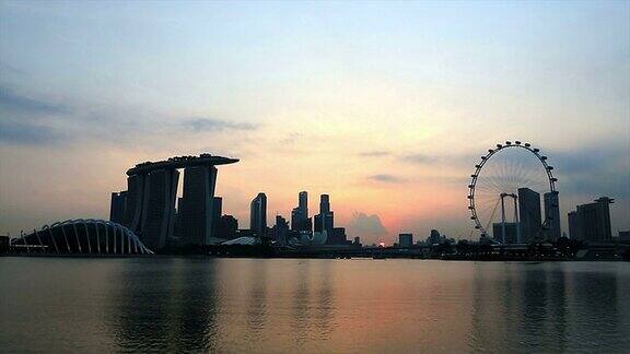 日落时分的新加坡