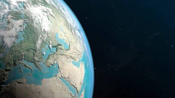 4k从太空拍摄的地球全景图