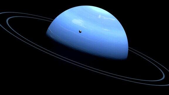 海王星卫星围绕海王星运行