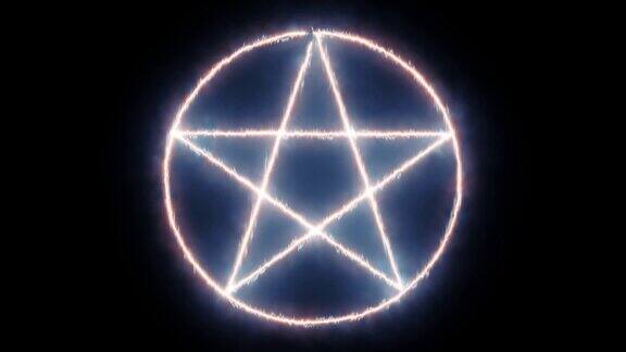 魔法炽热的巫师标记几何符号圆五角星