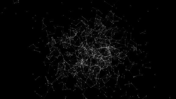 摘要网络连接移动背景由线连接的点数字数据和深层网络概念