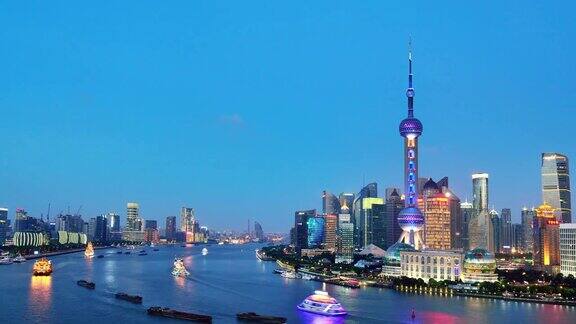 4K:中国上海鸟瞰图