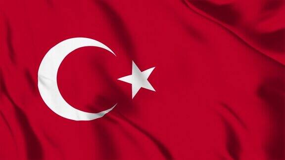 土耳其国旗循环可4K分辨率