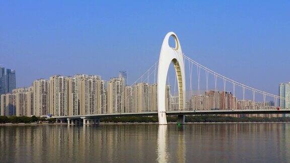 广州猎德大桥和珠江4K实时