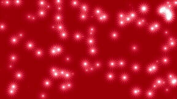 白色的星星在红色上闪闪发光
